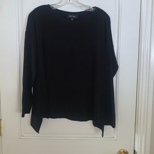 Mia Wear Black Long Sleeve Blouse Size Medium. Made in the USA.